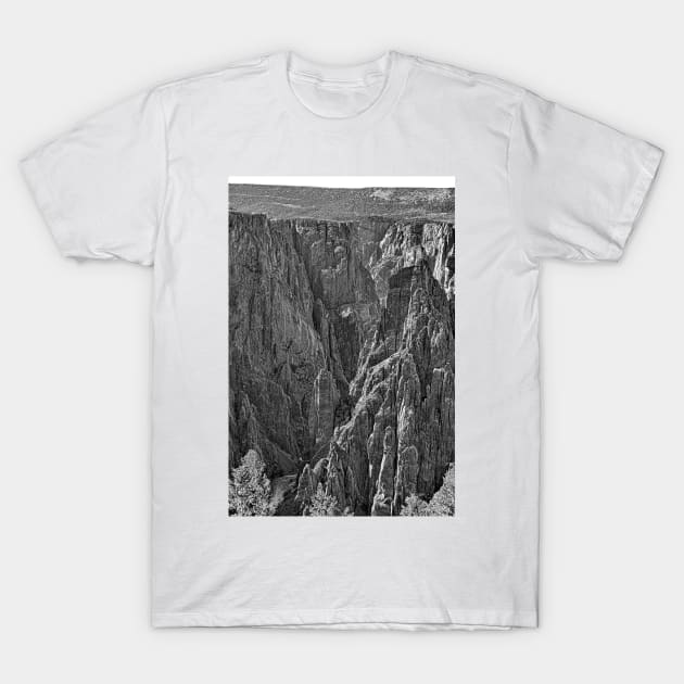 Black Canyon of the Gunnison 2 BW T-Shirt by bobmeyers